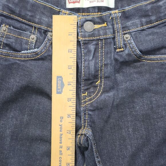 LEVIS 511 Jeans Men 24x22 Blue Performance Slim Fit Dark Wash Denim Pant - Picture 6 of 13